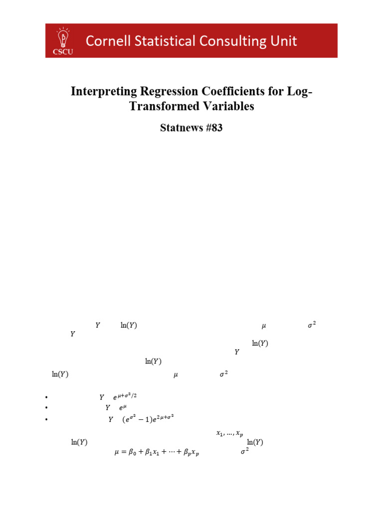 Lin+Reg+Log+Transform+Interpretation | PDF | Linear Regression ...