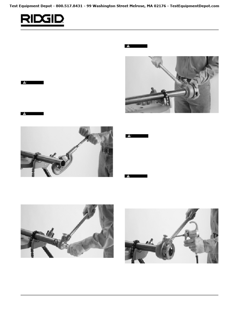 Manual Pipe Threader Usage Guide | PDF | Pipe (Fluid Conveyance ...