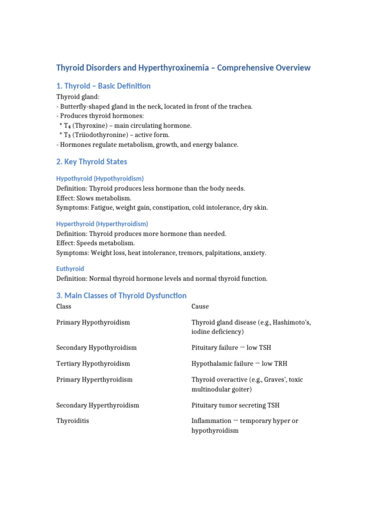 Thyroid Hyperthyroxinemia FDH | PDF | Thyroid | Thyroid Disease