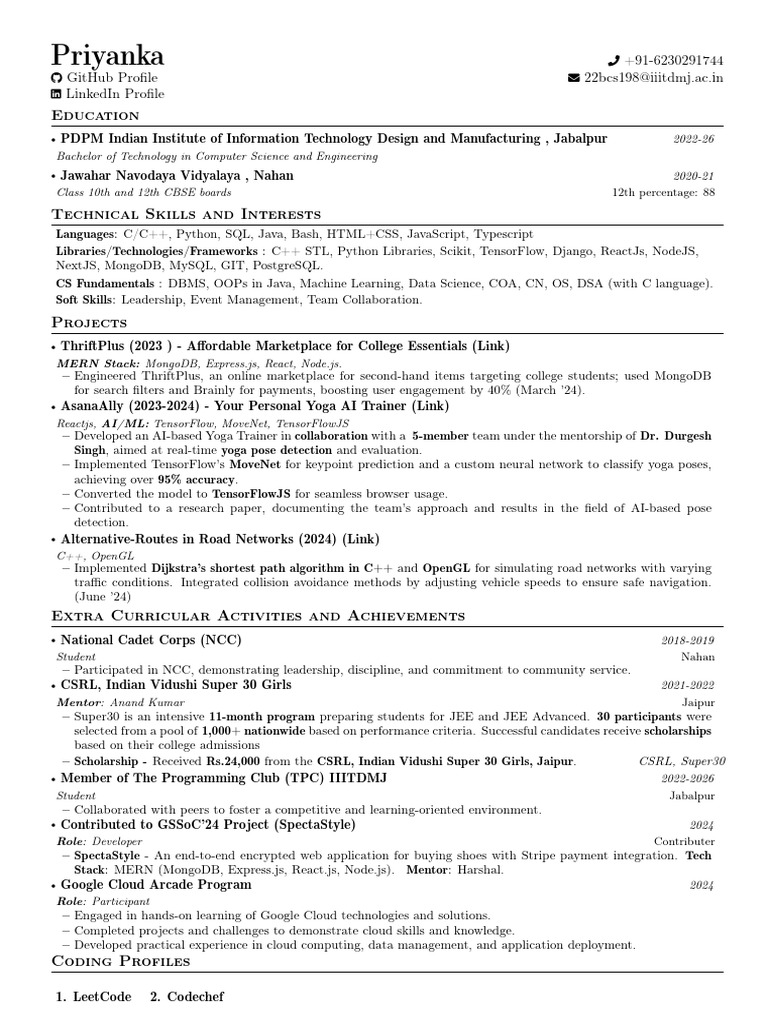 Priyanka - 22bcs198 - PRIYANKA | PDF | Computer Science | Computing