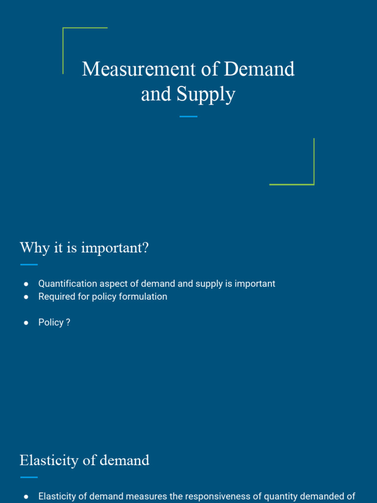 Understanding Demand and Supply Elasticity | PDF | Price Elasticity Of ...