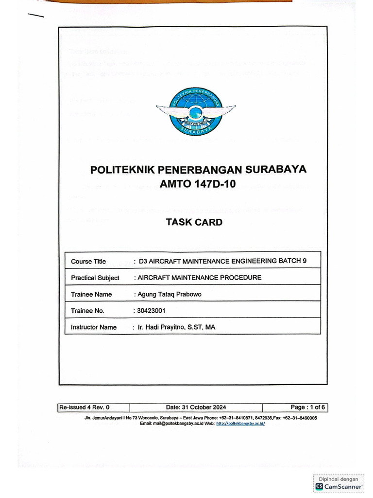 Safety Procedure in Engine Shop | PDF