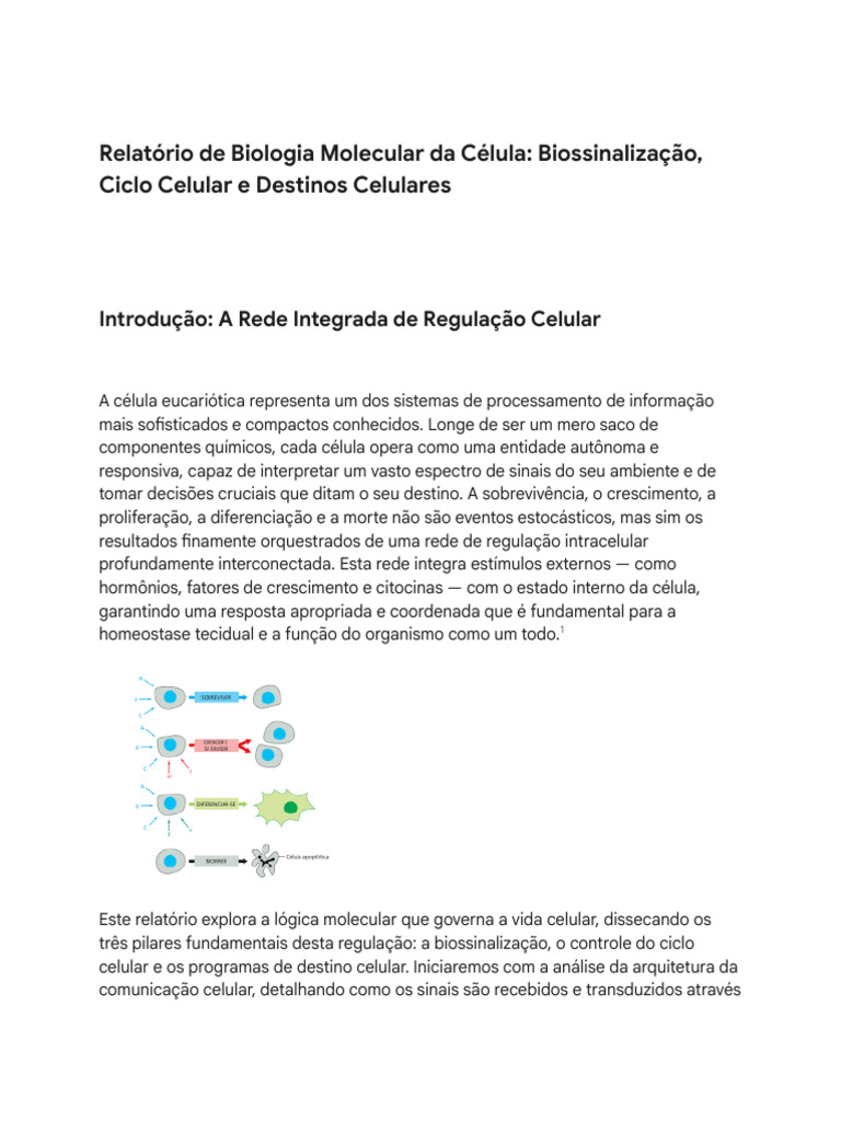Biossinalização e Ciclo Celular em Células | PDF | Apoptose | Receptor ...