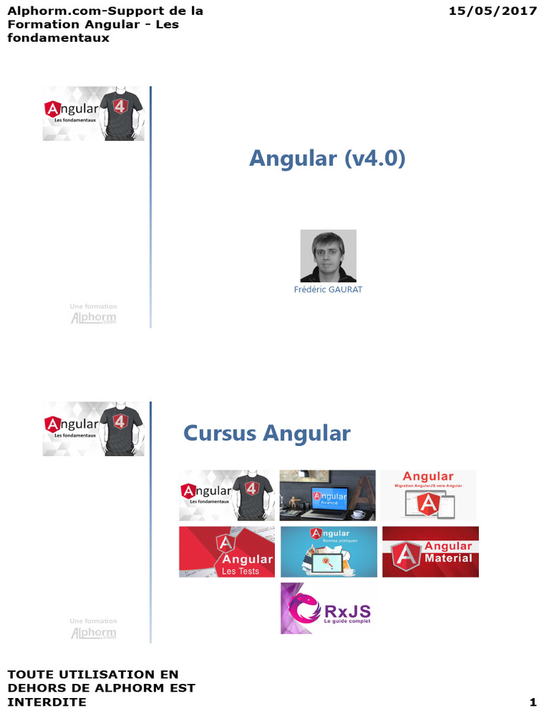 Formation Angular : Les fondamentaux | PDF | Html | Ajax (Programmation)