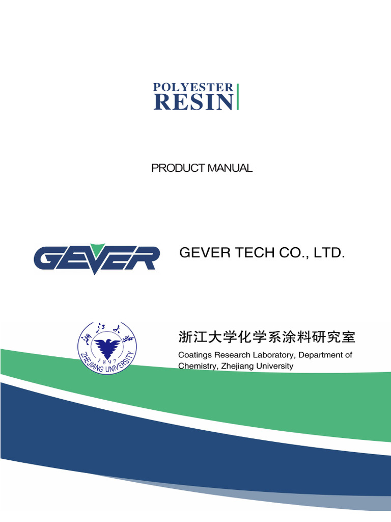 Gever System Polyester Resins Manual | PDF | Secondary Sector Of The ...