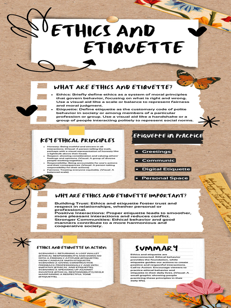 Ethics and Etiquette: Key Principles | PDF | Etiquette | Human ...
