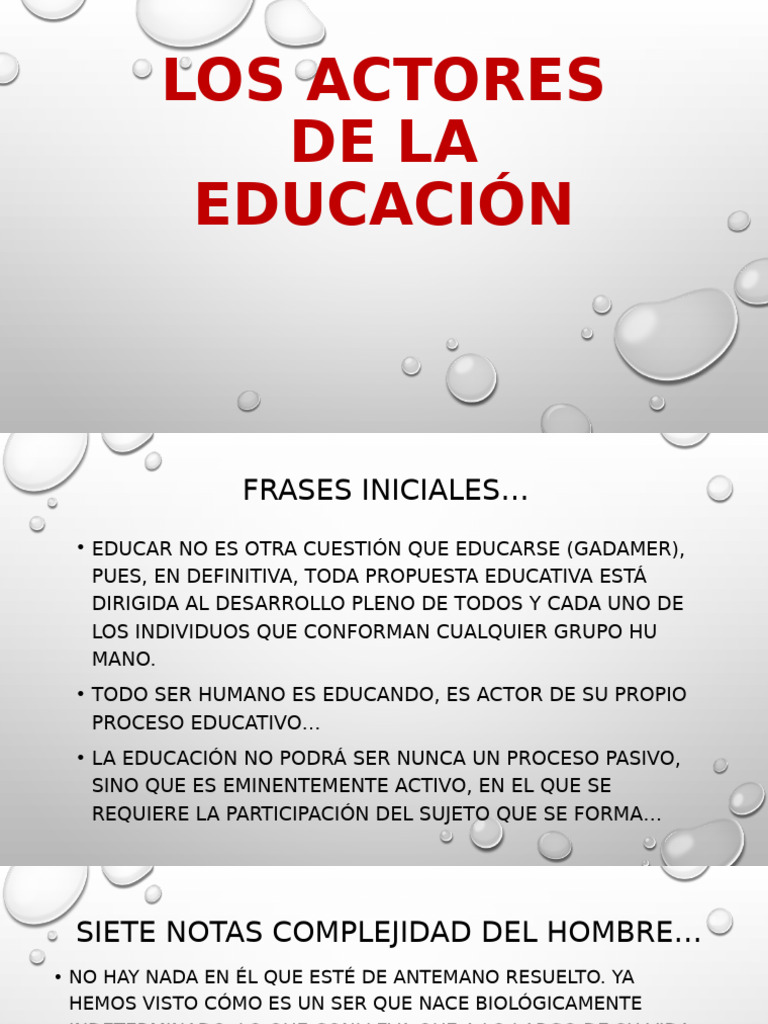 Actores de La Educación | PDF | Educación en artes liberales ...
