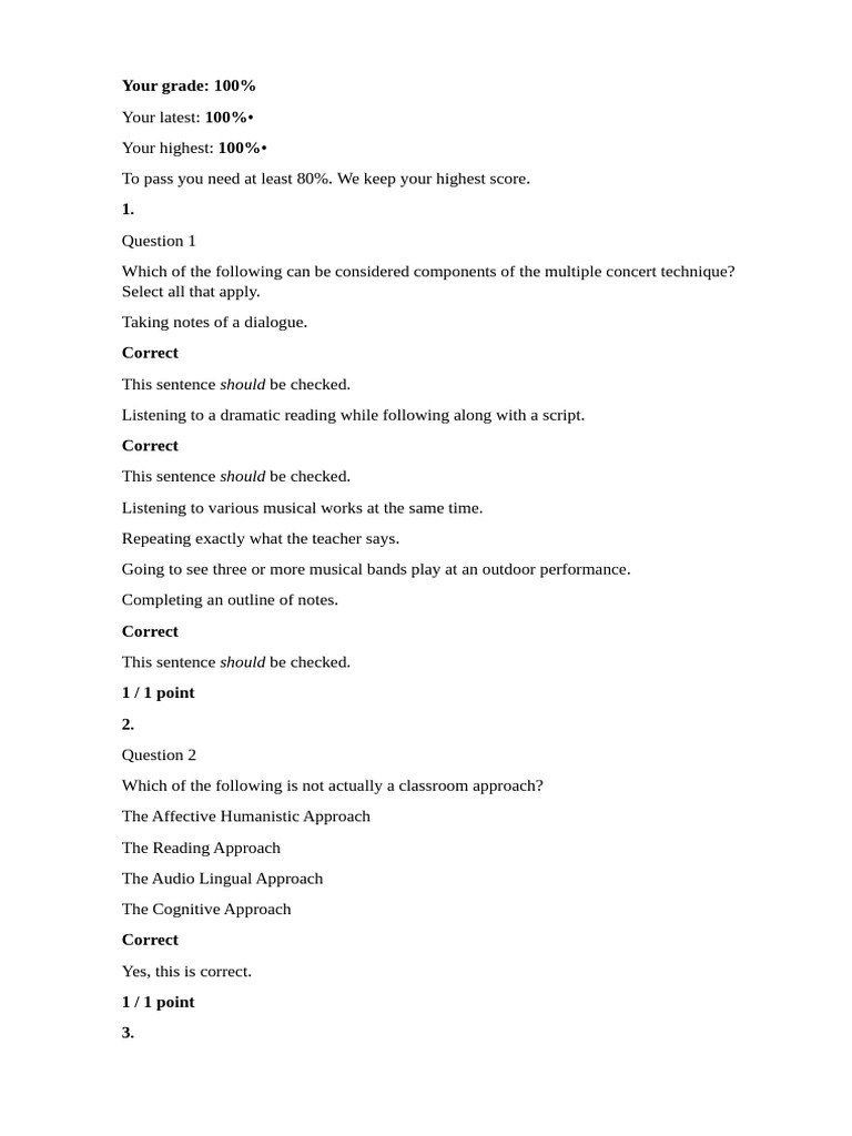 Module 4 Review Quiz Insights | PDF | Cognitive Psychology | Behavior ...