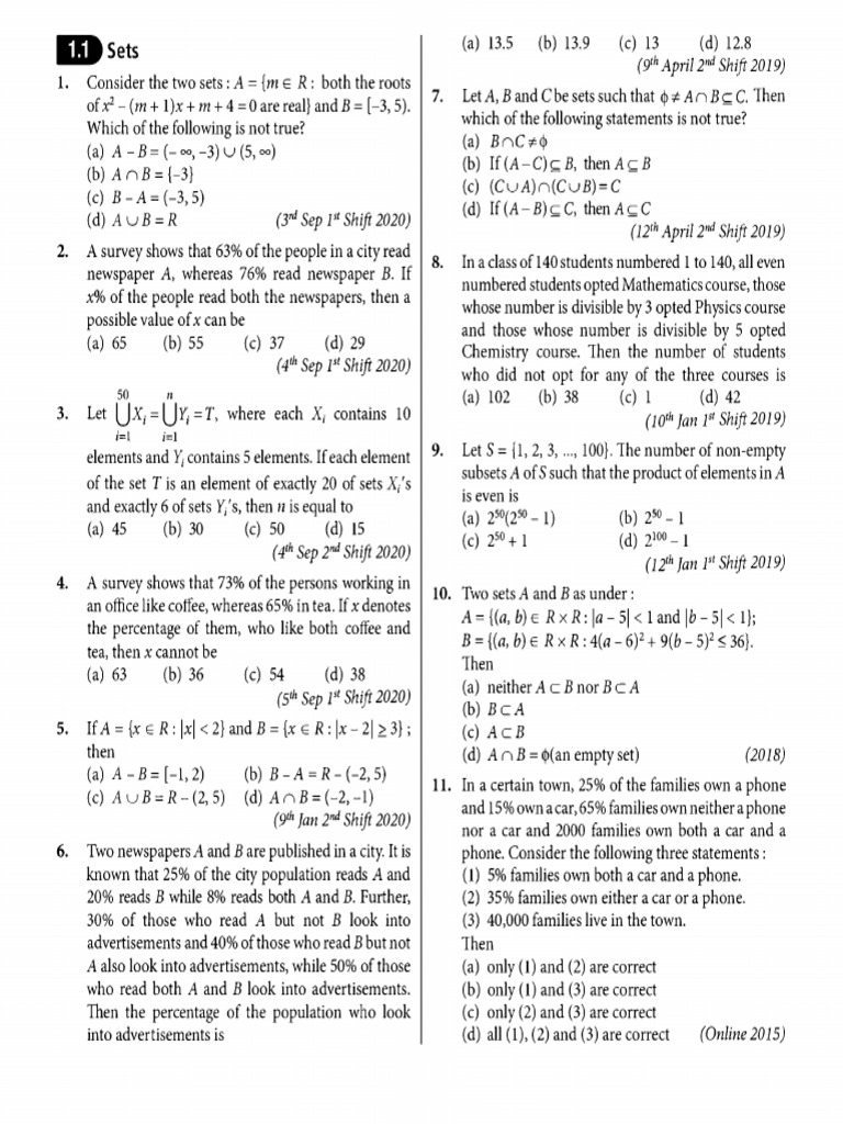 Sets and Relation | PDF