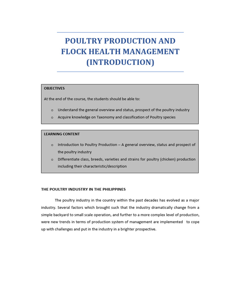 Poultry Production & Health Management | PDF | Nutrients | Broiler
