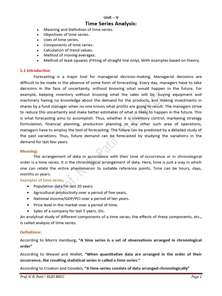 Time Series Analysis for Business Insights | PDF | Forecasting | Time ...