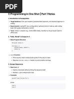 C Programming Cheat Sheet | PDF
