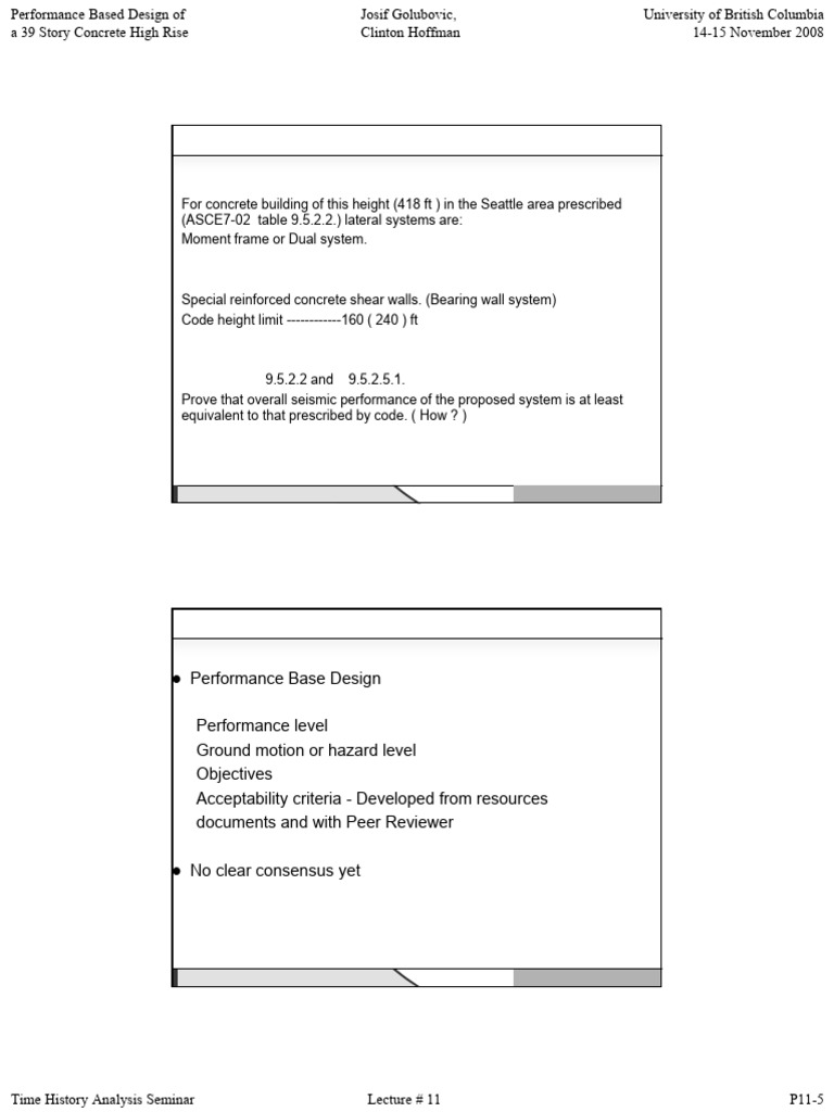 Performance-Based Design for High Rise | PDF | Beam (Structure) | Bending