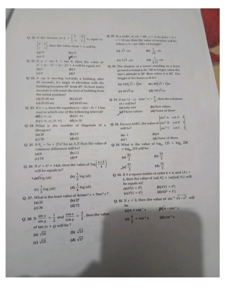 Nda Maths | PDF