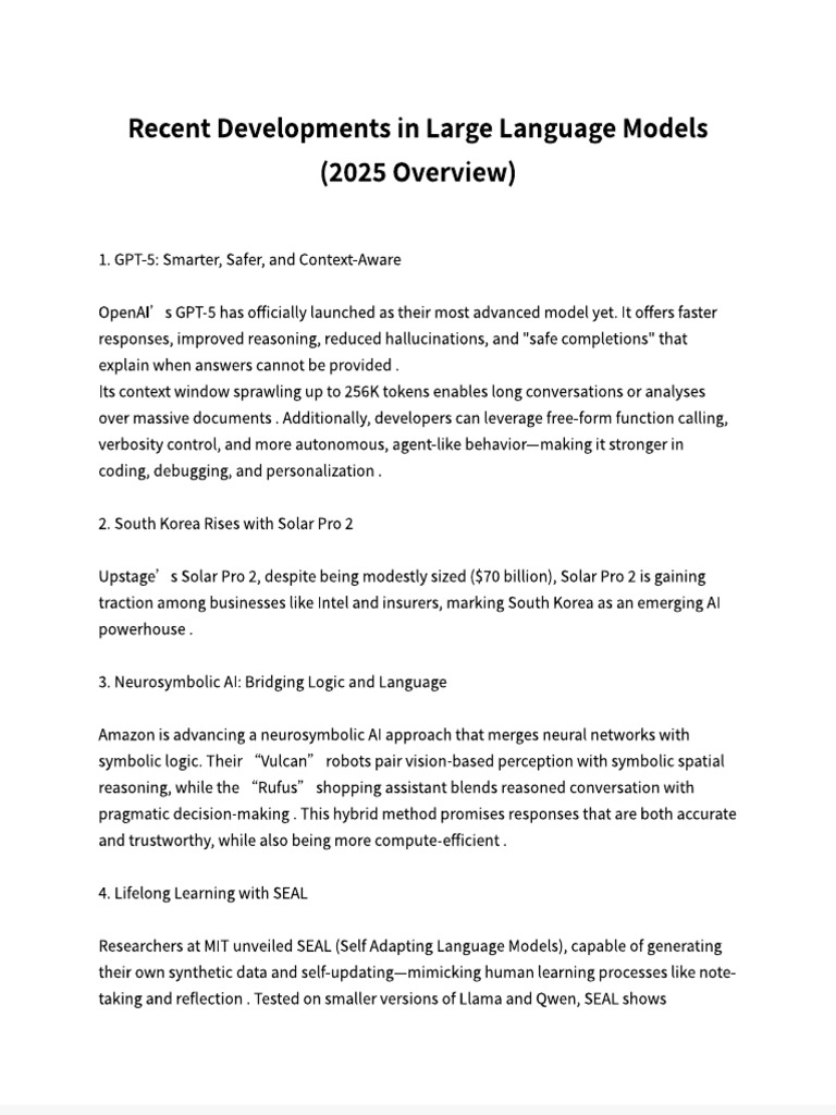 2025 Advances in Language Models | PDF | Artificial Intelligence ...
