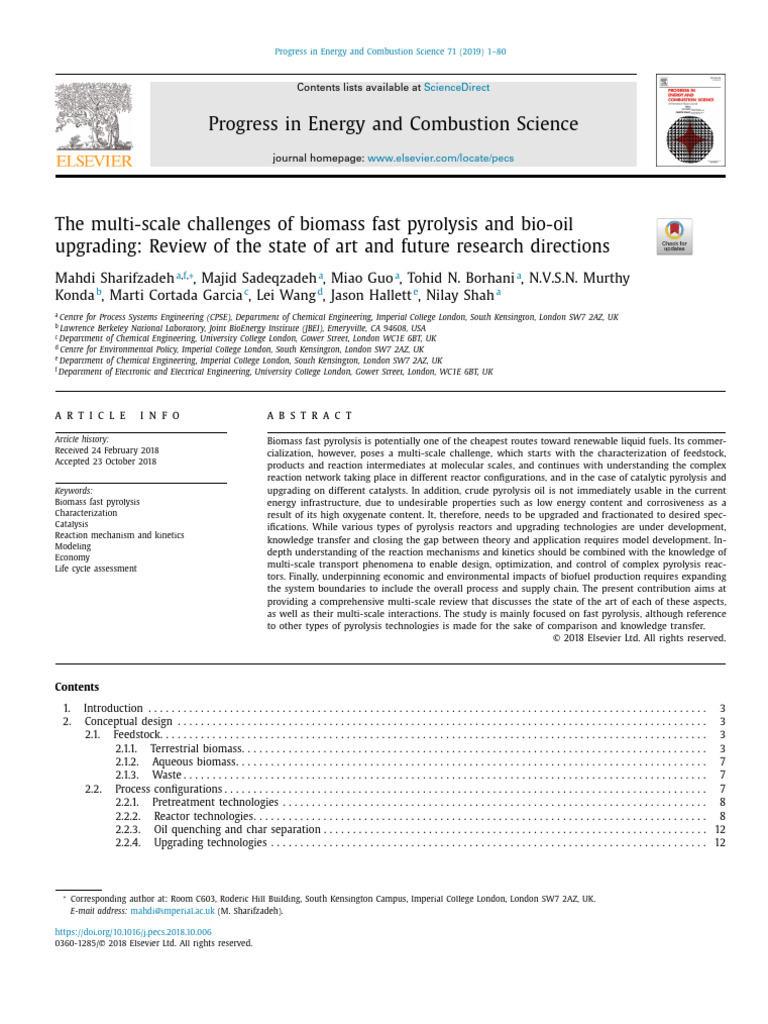 Biomass Fast Pyrolysis Challenges and Solutions | PDF | Cracking ...