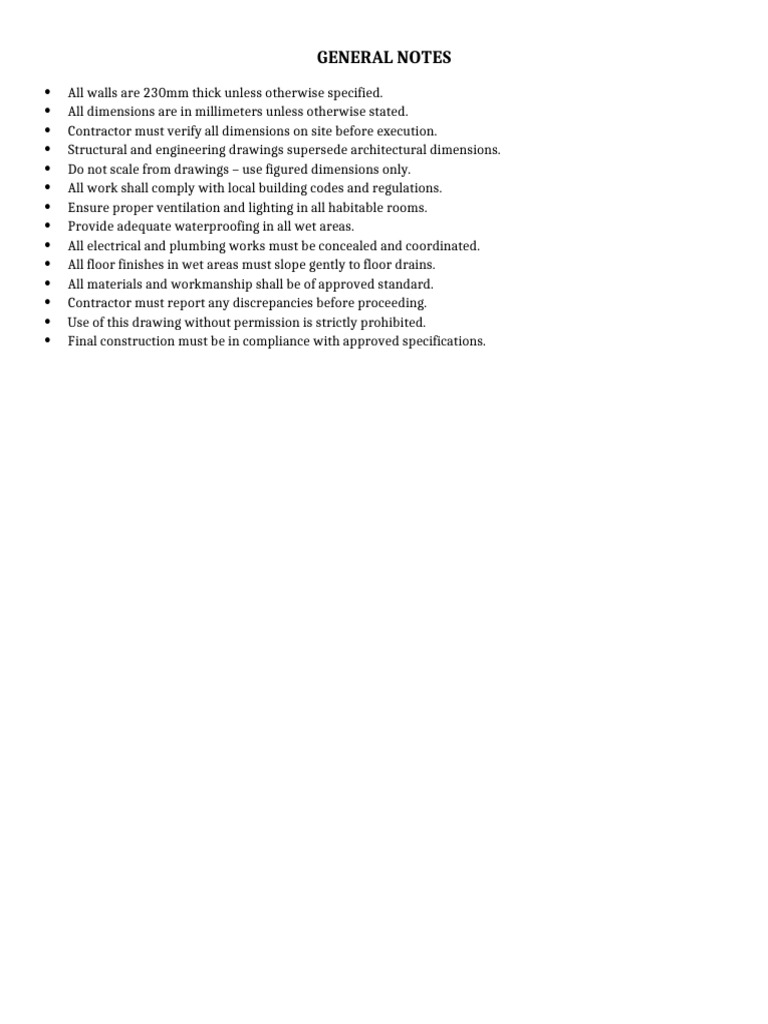 Essential Construction Guidelines and Notes | PDF