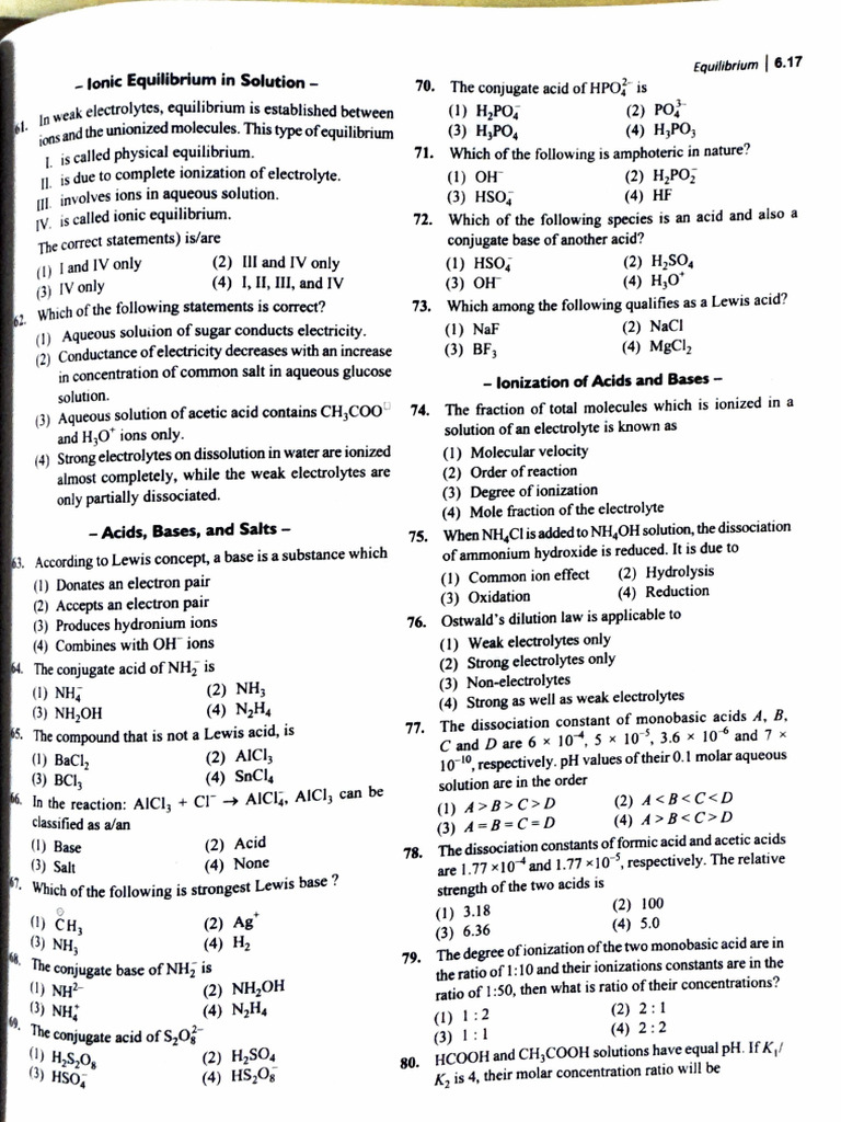 Ionic Equilibrium | PDF