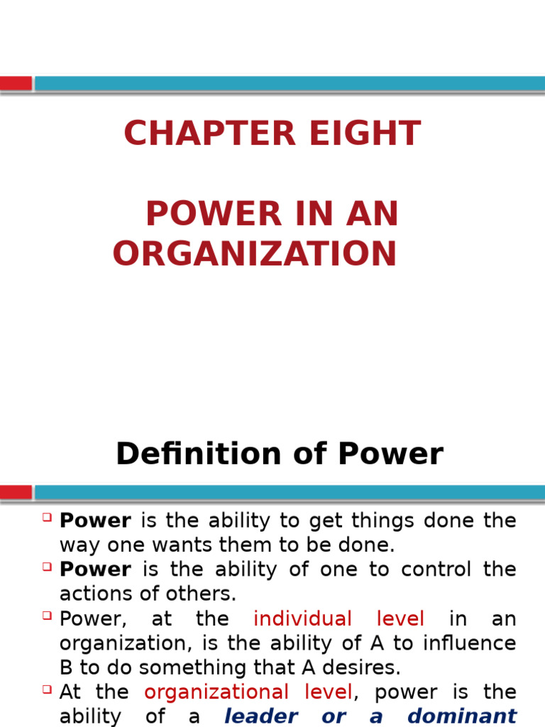 Understanding Power in Organizations | PDF | Power (Social And ...