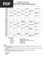 Class 11 Half Yearly Exam Dates 2025 | PDF