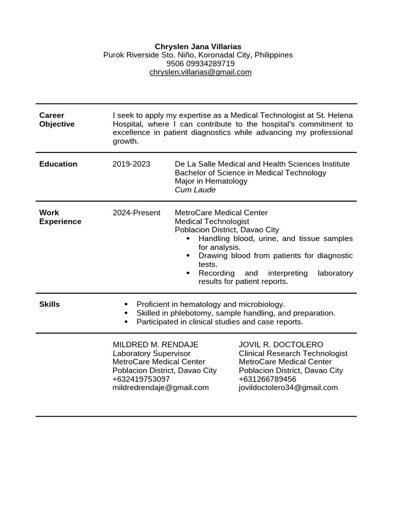 Resume Sample | PDF