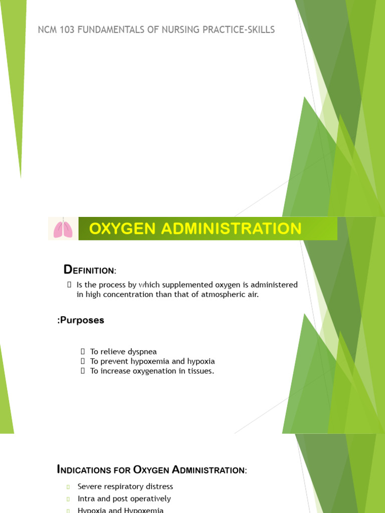 Oxygen Administration Techniques in Nursing | PDF | Medical Specialties ...