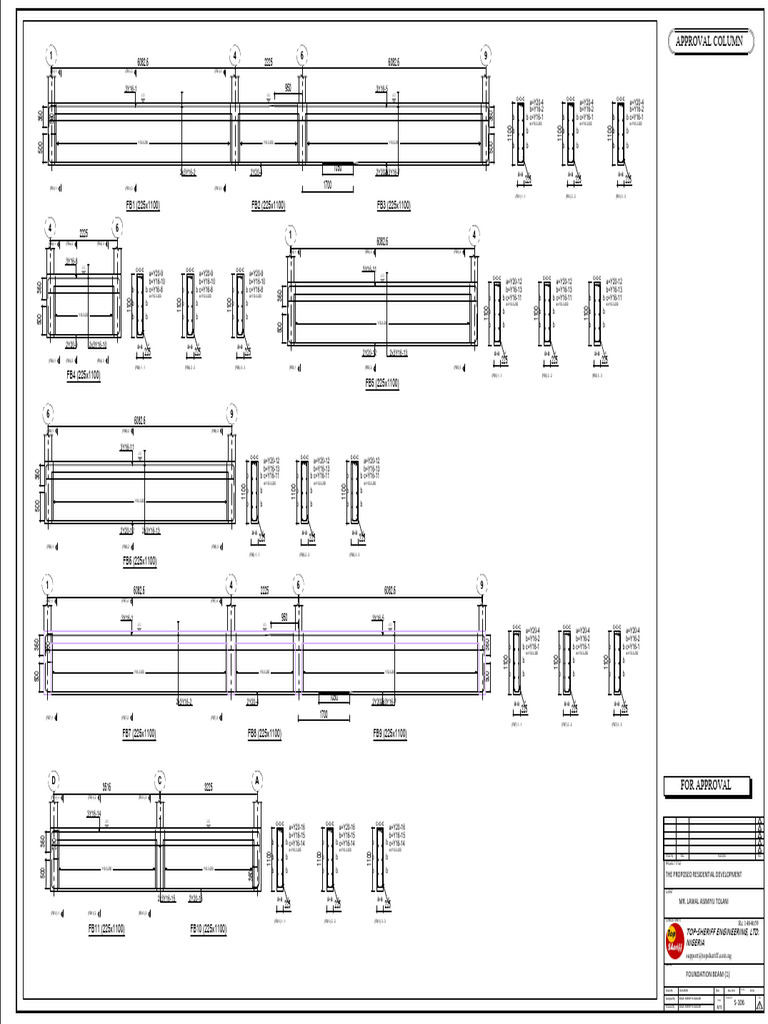 Foundation Beam Specifications S-106/S-107 | PDF