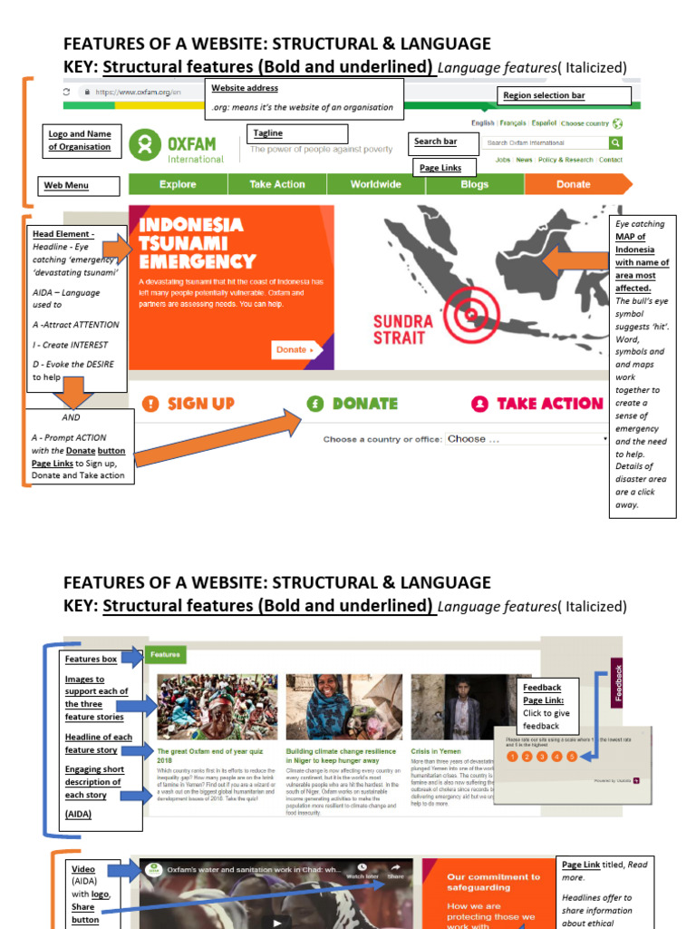 Website Features: Structure & Language Analysis | PDF | Websites ...