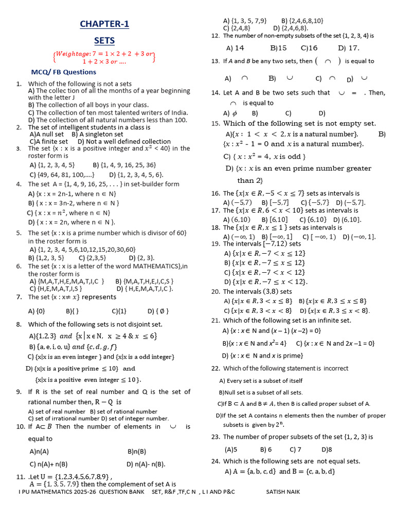 Ipu 2025-26 Mathematics Question Bank Part I | PDF | Function ...