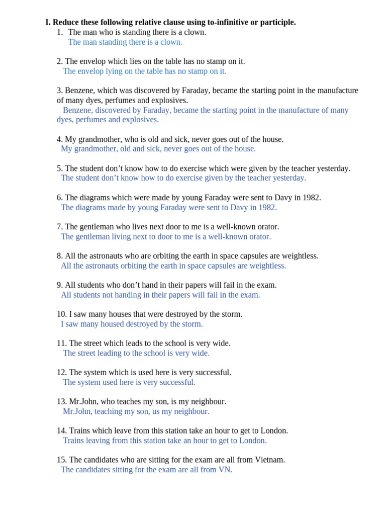 Reducing Relative Clauses Guide | PDF | Spaceflight