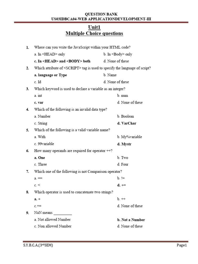 WAD III Assignment Unit 1 | PDF | Web Development | World Wide Web