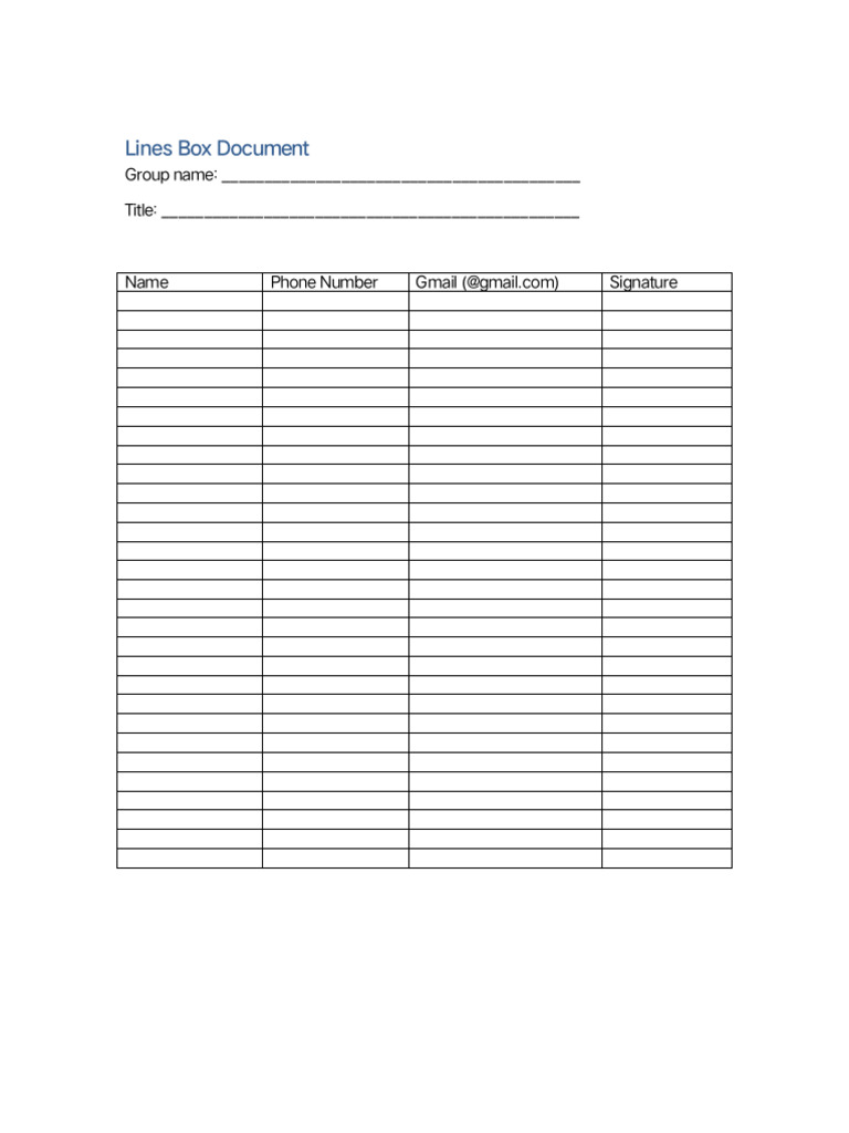 Contact Information Collection Form | PDF