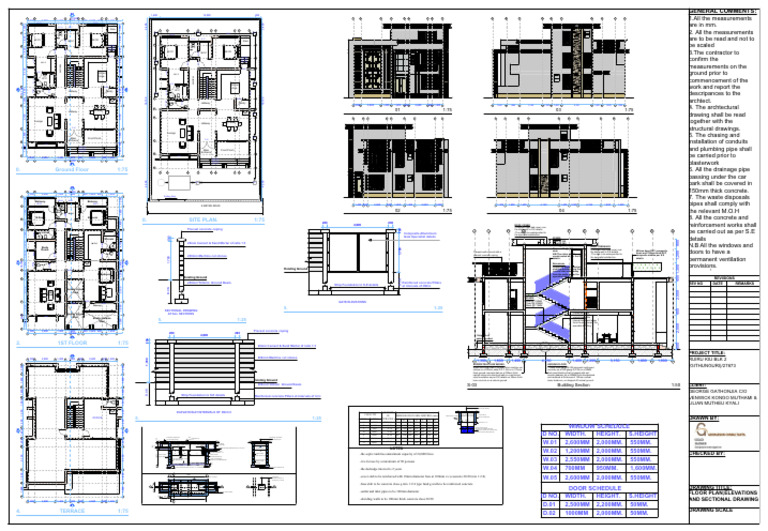 Architectural Floor Plan and Elevations | PDF