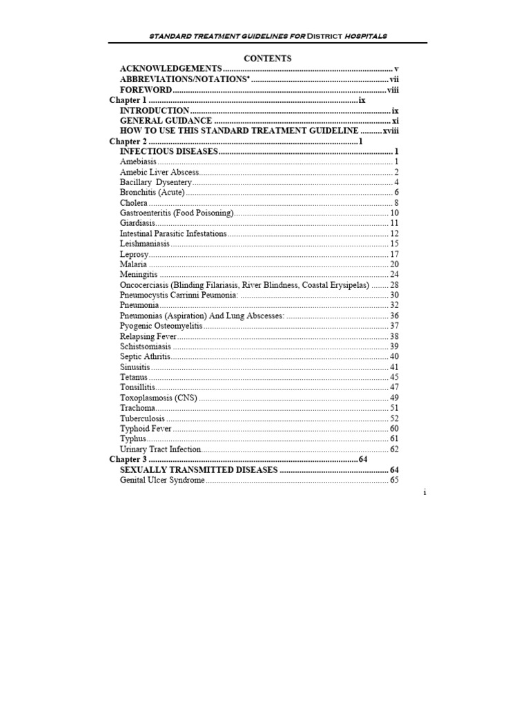 District Hospital Treatment Guidelines | PDF | Medical Prescription ...