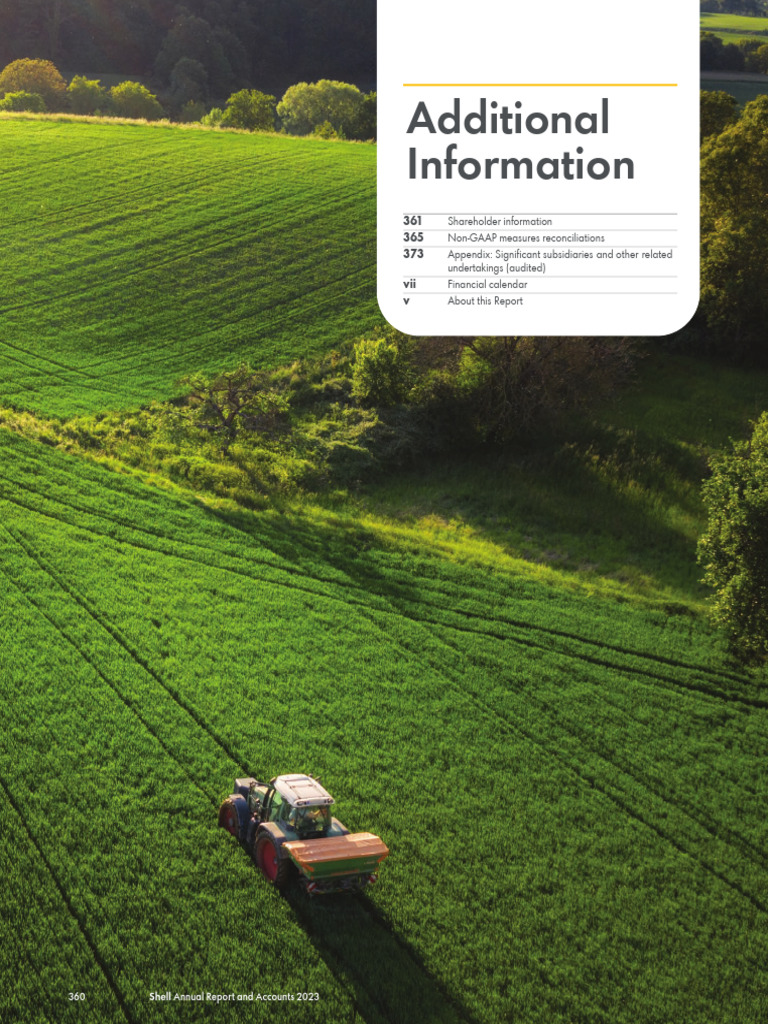 Shell 2023 Annual Report Overview | PDF | Dividend | Corporations