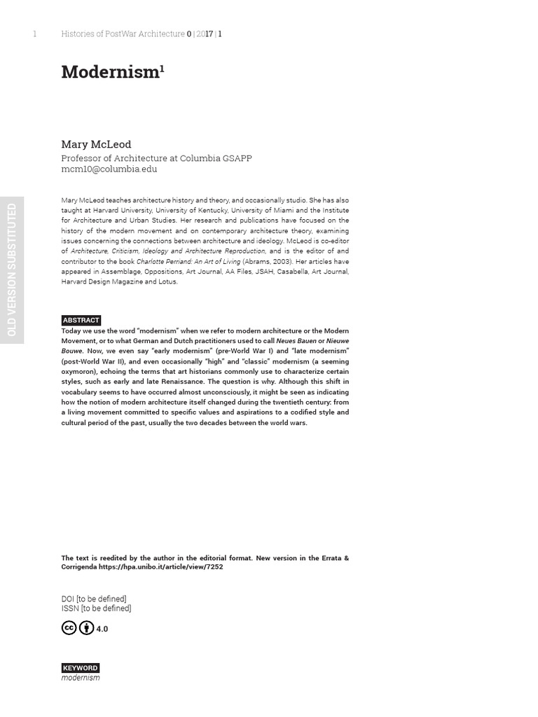 Evolution of Modernism in Architecture | PDF | Avant Garde | Modernism