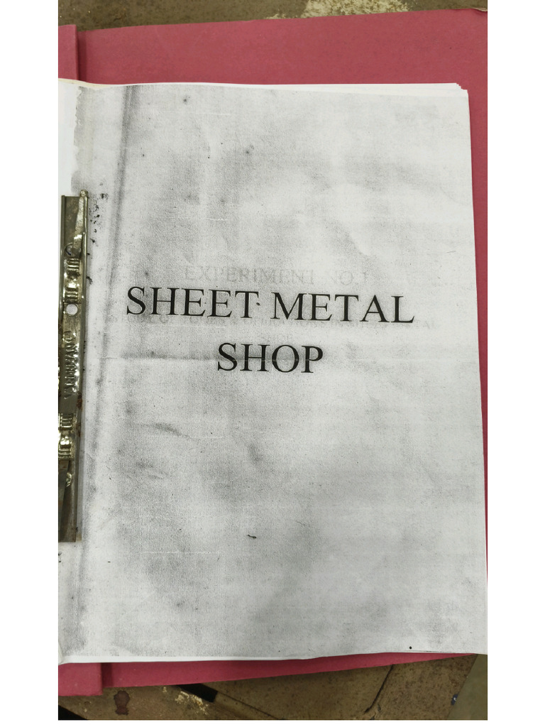 Metalsheet Experiment | PDF