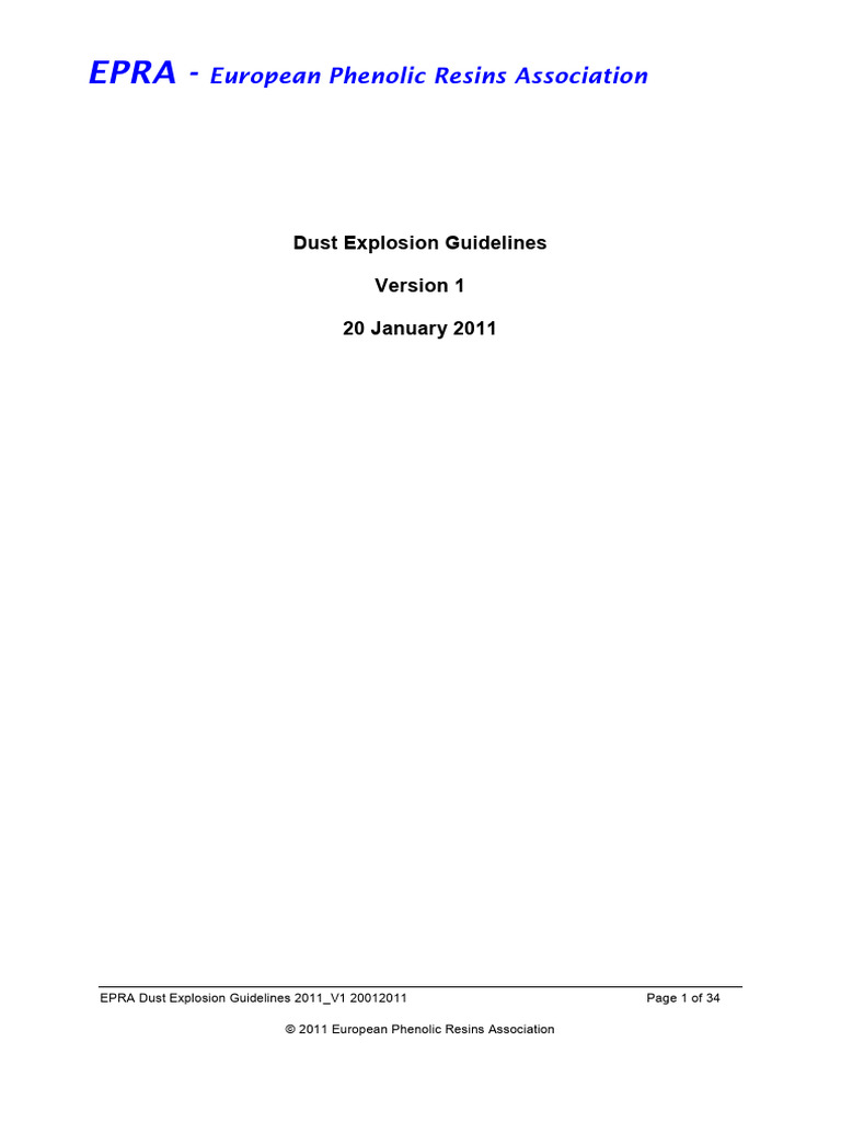 EPRA Dust Explosion Safety Guidelines | PDF | Dust | Explosion