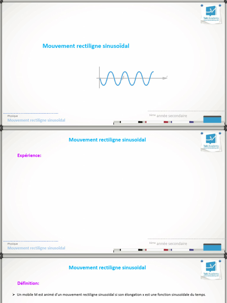Mouvement Rectiligne Sinusoïdal | PDF