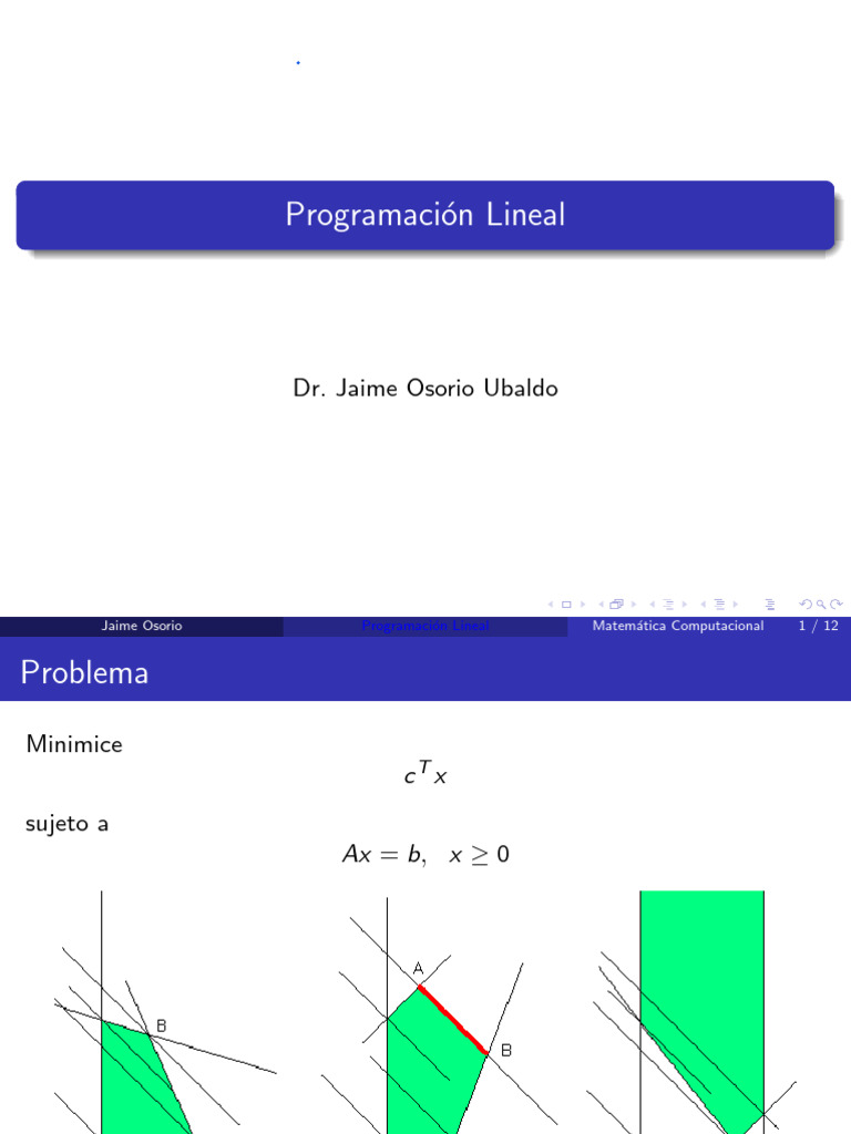 Introducción al Método Simplex en Programación Lineal | PDF ...