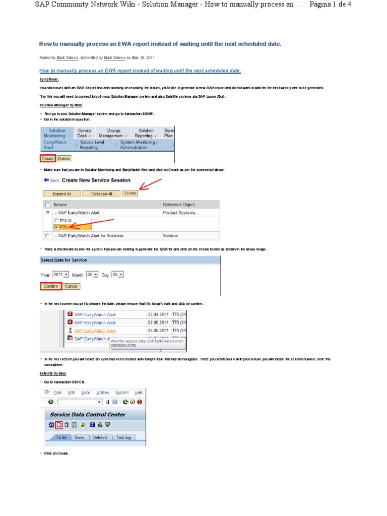 Manually Process EWA Report in SAP | PDF | Areas Of Computer Science ...