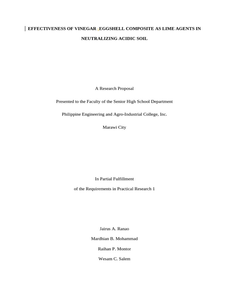Vinegar-Eggshells for Acidic Soil Neutralization | PDF | Soil | Ph