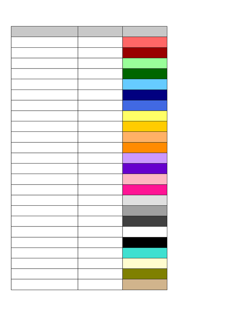 Oracle Forms 6i Color Codes | PDF