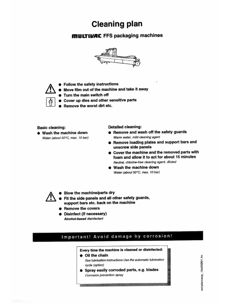 Instruction Manual (CLEANING PLAN) (R240, sn.201) | PDF