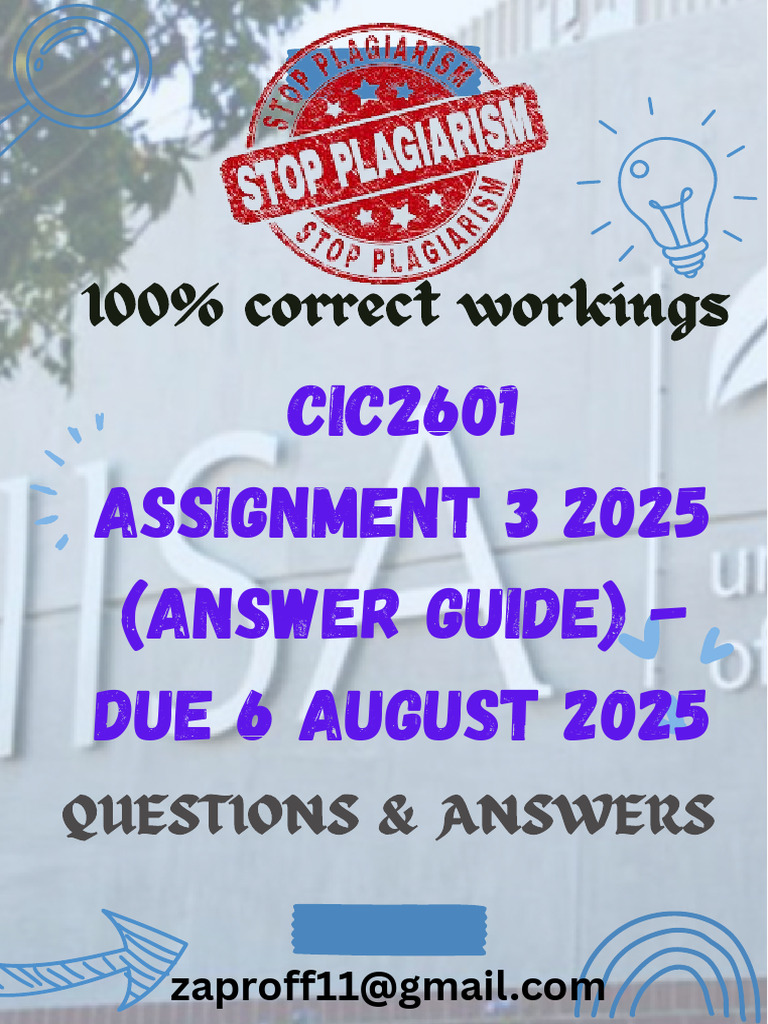 CIC2601 Assignment 3 2025 Z | PDF