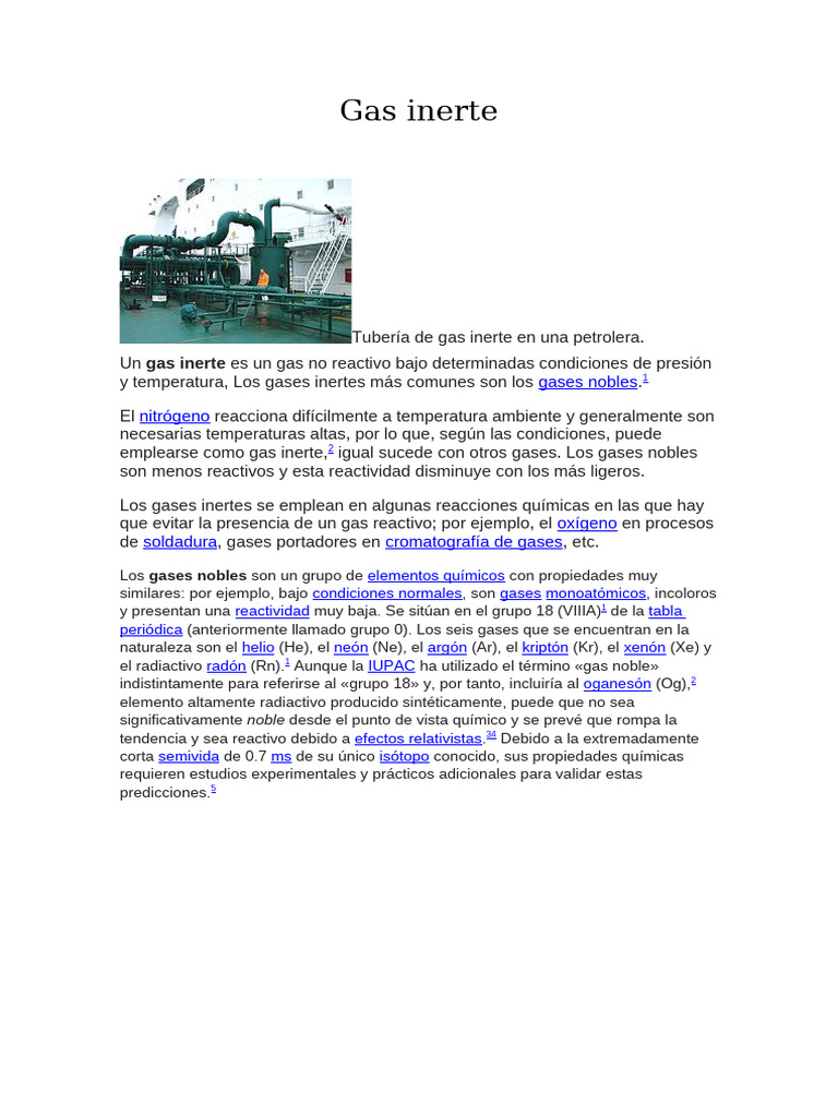Gas Inerte | PDF
