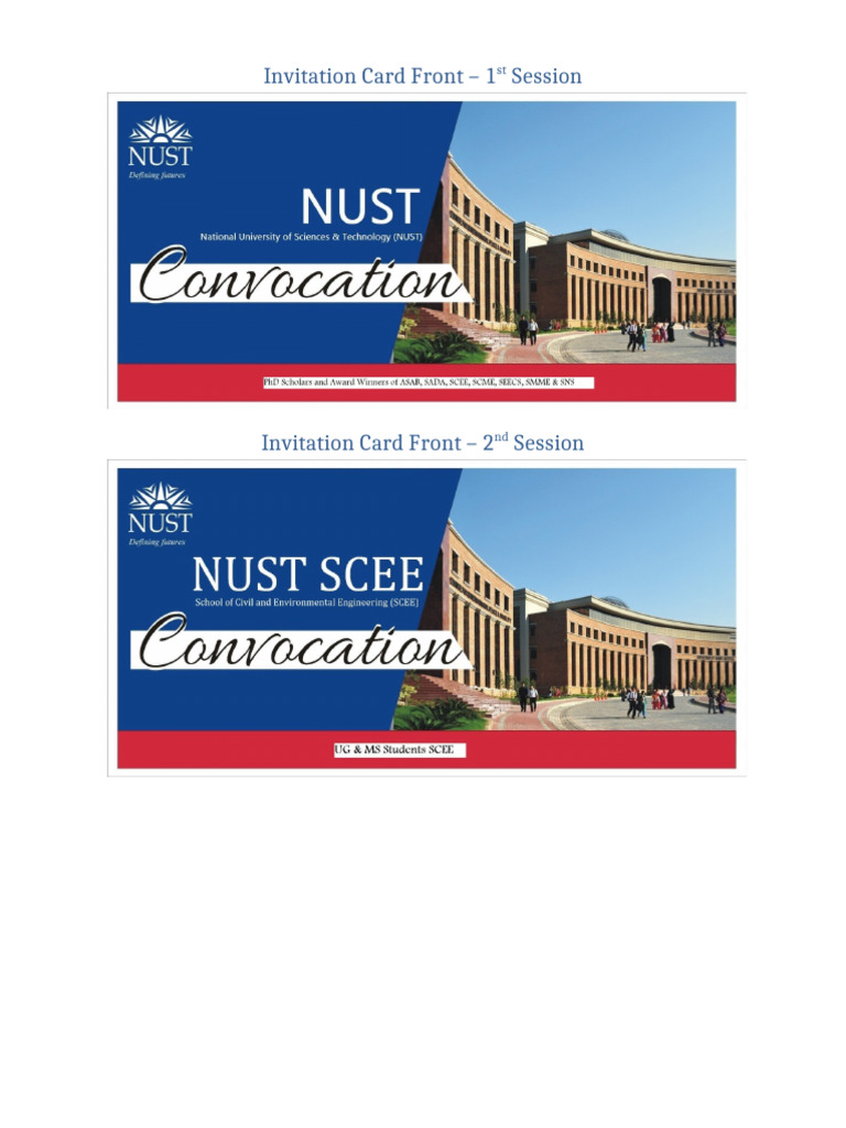 Invitation Card - Central Convocation | PDF | Fashion | Clothing