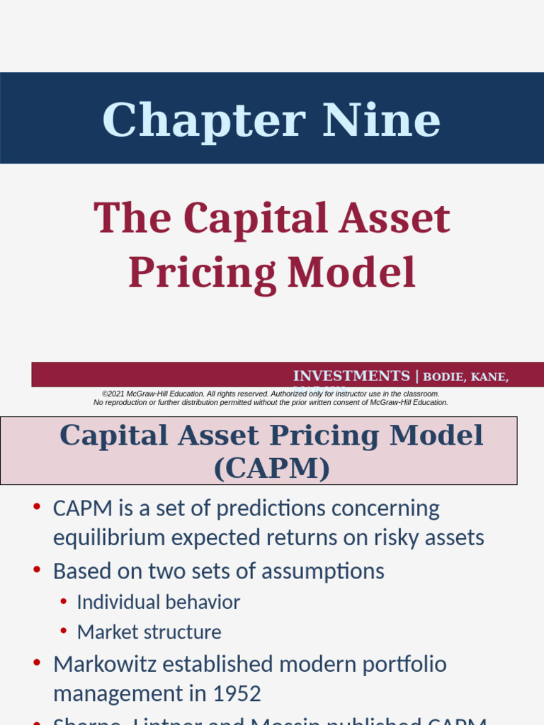 Understanding the Capital Asset Pricing Model | PDF | Capital Asset ...