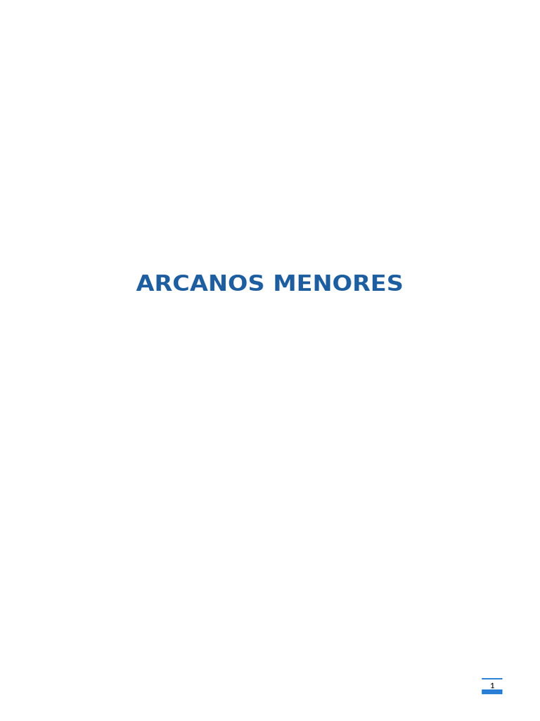 Arcanos Menores del Tarot Rider | PDF | Jugando a las cartas | Arcanos ...