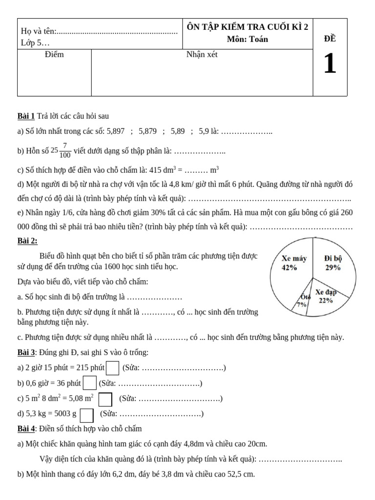 Toán 1 | PDF